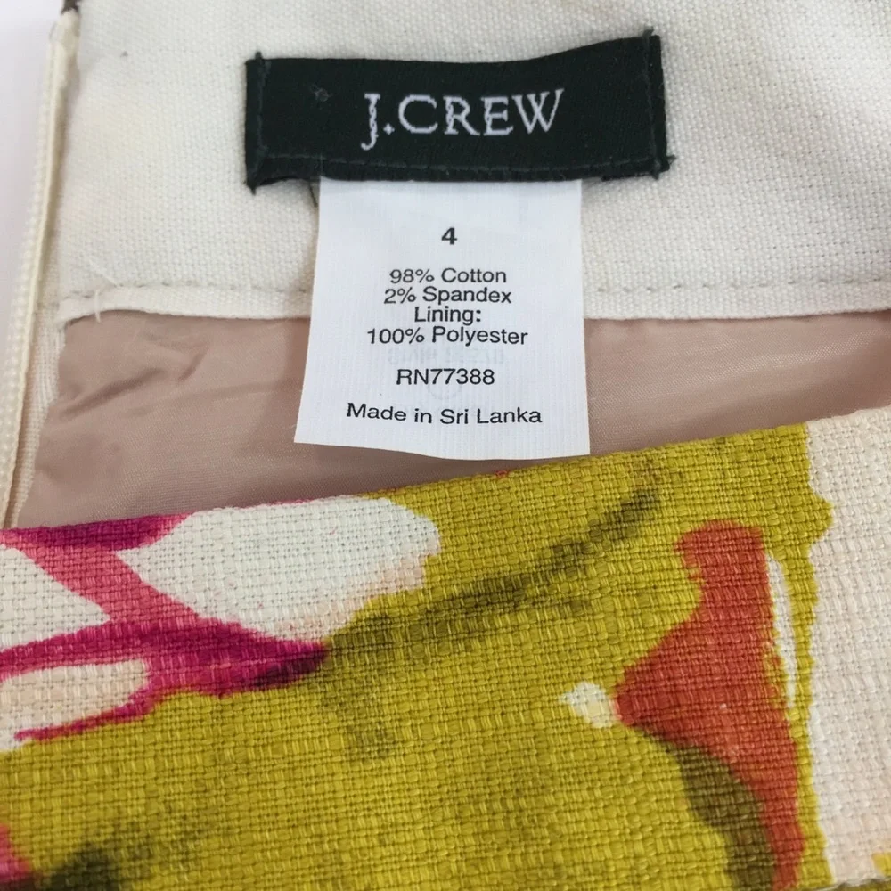 J. Crew Floral Print Pencil Skirt 4